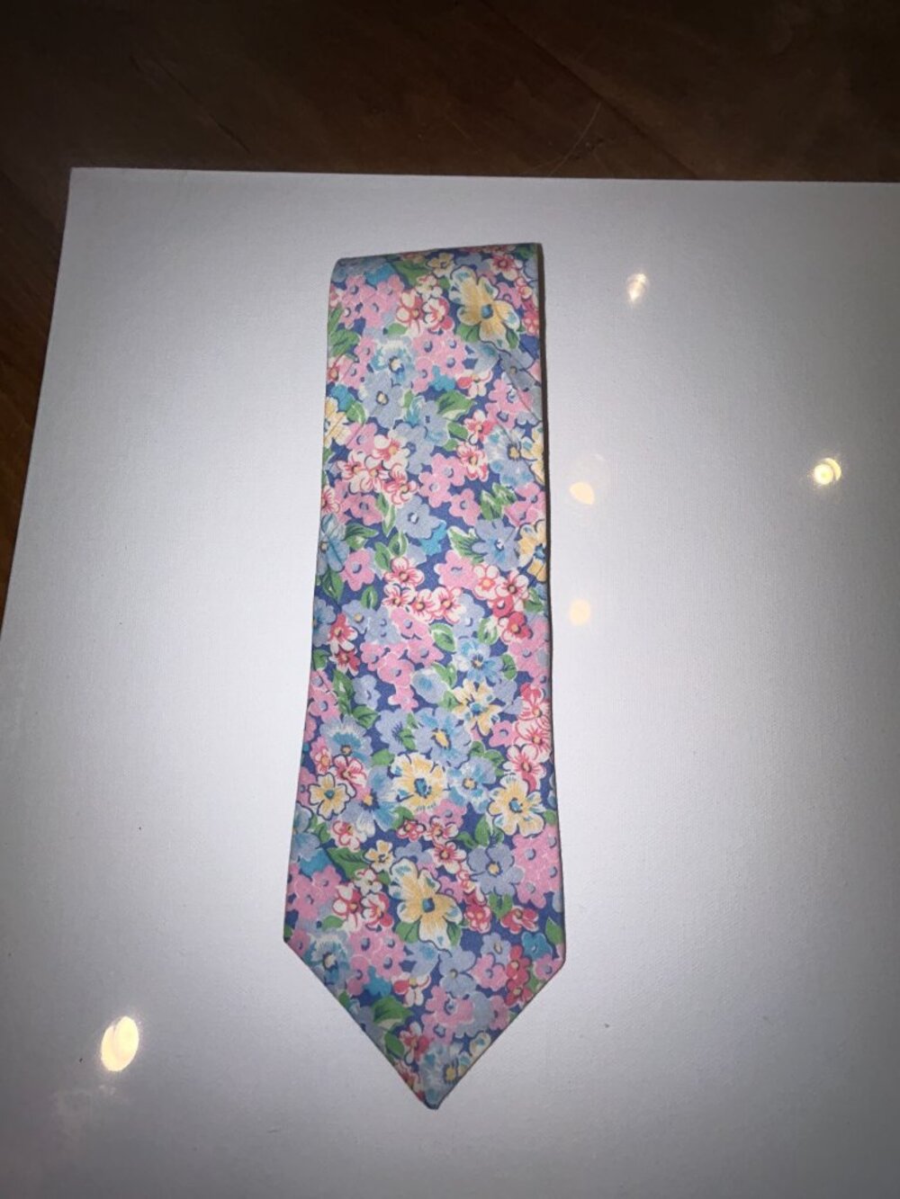 Liberty of London lot of 4 ties, floral cotton, silk woodland - Picture 10 of 10
